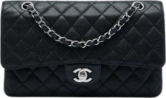 Chanel Pre-owned Vintage Double Flap Schoudertas - Dames - Vintage Schoudertas - Zwart - ONE Size - Leer - Vintage