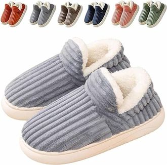 Generic Hadanceo Sunshine Cloud Slippers, Hadanceo Thickened Plush Slipper, Warm Soft Non-Slip Winter House Shoes (Grey,36-37)