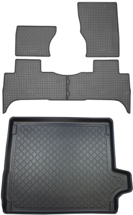 OEM Land Rover Range Rover Sport Ii Suv (5 Puertas) Desde Septiembre De 2013. Juego De Alfombrillas De Goma Para Coche Y Alfombrilla Para Maletero