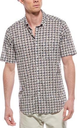Scott Barber Voile Flower Print Shirt