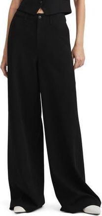 Rag & Bone Sofie High Waist Pont&eacute; Wide Leg Pants in Black at Nordstrom Rack, Size Xx-Small