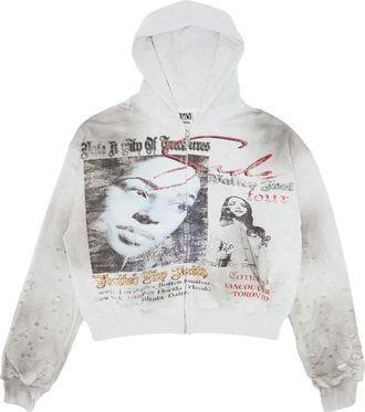 Vale zip-up hoodie - Grijs