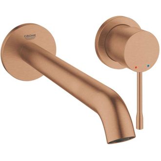 GROHE Essence - Rubinetto l a 2 fori per lavabo, Warm Sunset spazzolato 19967DL1 - Grohe