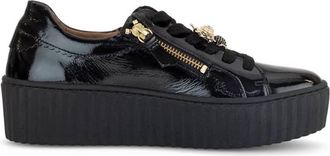 Gabor Womens Schwartz Platform Sneaker In Bumblebee Black Gold