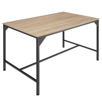 TecTake Mesa de comedor 120x75x75cm mdf madera industrial clara