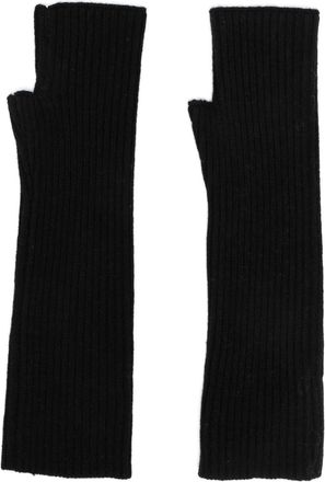 Chinti and Parker ribbed fingerless gloves - women - Cashmere/Wool - One Size - Black