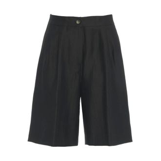 Kaos Kaos, Korte Broeken, Dames, Zwart, L, Linnen, Lange Zwarte Shorts