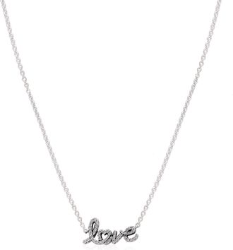 Pandora Sparkling Handwritten Love Collier Necklace