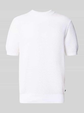 HUGO BOSS Regular Fit Strick-Shirt aus reiner Baumwolle Modell H-NILTON in Weiss, Gr&ouml;&szlig;e XXXL