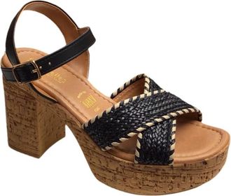 Seychelles Womens Italian-Crafted Platform Sandals In Black/natural