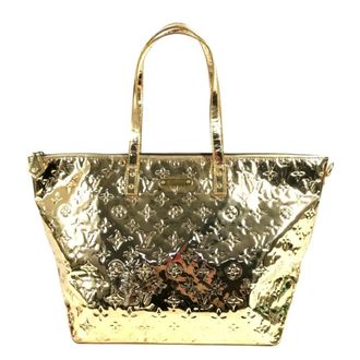 Louis Vuitton Gold Leather Shoulder Bag Tote Bag (Pre-Owned)