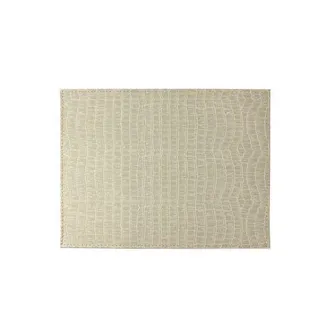 Frieling Davanti by Crocodile Placemats Set of 6, Rectangular 16.5 x 12.5 Inch Indoor Outdoor Table Placemats in Beige at Nordstrom