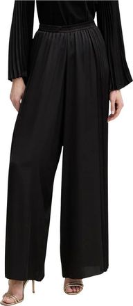 Twinset Pantaloni a gamba larga plissettati - - Trousers - Donna - Nero - XS