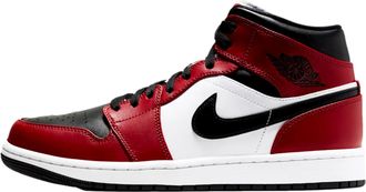 Nike Air Jordan 1 Mid Black / Gym Red - White 554724-069 Mens