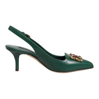 Dolce & Gabbana Dames, Schoenen, Groen, Maat: 35 EU Leer