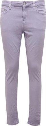 Michael Kors Lila Skinny Broek - Dames - Slim Fit Jeans - Paars - 2XS - Jeans