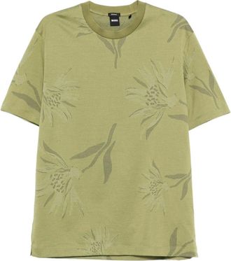 BOSS T-shirt a fiori - Verde