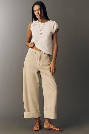 Pilcro Kayden Regenerative Cotton High Rise Barrel Jeans by Pilcro