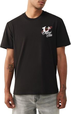 True Religion OG Stitch Cotton Graphic T-Shirt in Jet Black at Nordstrom, Size Xxx-Large
