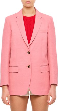 Alberto Biani Tailored Pink Lapel Jacket With Flap Pockets