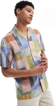 Paul Smith Camicia casual a maniche corte con stampa multicolore