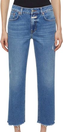 Closed Womens Milo Straight Jean In Mid Blue