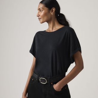 Levi's Lori Linen Dolman Tee - Womens - XS - Black