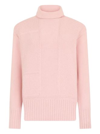 Malo textured turtleneck sweater - Rosa