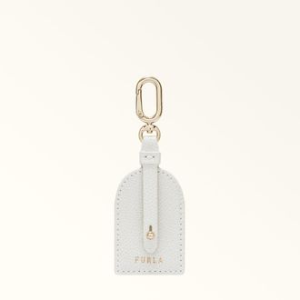 Furla And I Charm Marshmallow White Textured Leather Woman