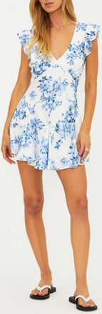 Beach Riot Lennie Floral Cover-Up Minidress in Blushing Blooms at Nordstrom, Size X-Small