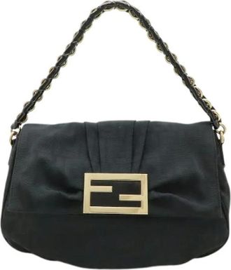 Fendi Pre-owned Canvas Shoulder Bag - Dames - Vintage Schoudertas - Zwart - ONE Size - Vintage