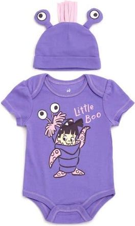 Disney Winnie the Pooh One Piece Bodysuit and Hat Set in Purple Boo at Nordstrom, Size Newborn