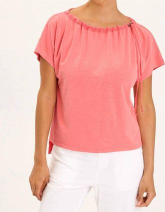 Xcvi Exelda Short Sleeve Top In Retrograde Pigment