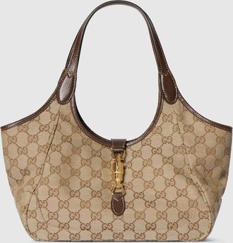 Gucci Mercato Small Tote Bag, Beige, GG Canvas