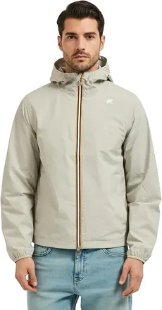 K-Way Light Beige Logo Hood Jacket