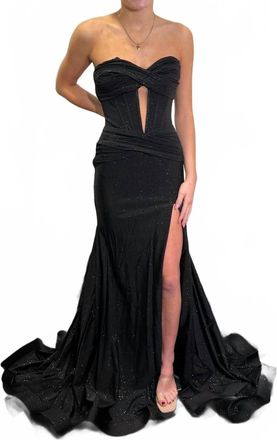 Jovani Remi Long Formal Prom Dress In Black