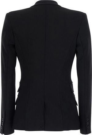 Elisabetta Franchi Technical Crepe Blazer - Black