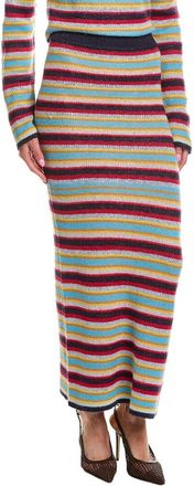 Rowing Blazers Stripe Wool & Mohair-Blend Maxi Skirt
