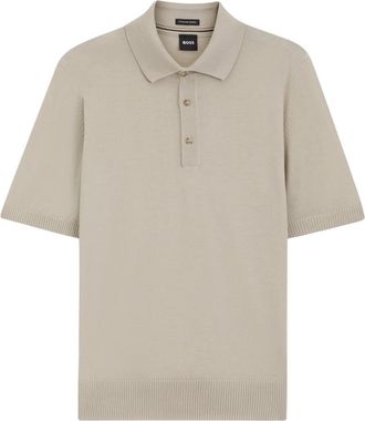HUGO BOSS H-Nolano Polo - Heren - Polos - Beige - 2XL - Wol - Tops