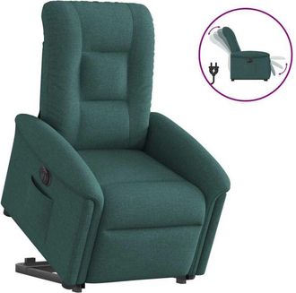 vidaXL Vidaxl - Sill&oacute;n El&eacute;ctrico Reclinable Elevable De Tela Verde Oscuro