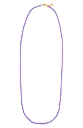 Clare Vivier Enamel Barrel Chain Necklace in Jacaranda at Nordstrom