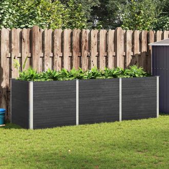 vidaXL Vidaxl - Arriate Elevado De Wpc Gris 300x100x91 Cm