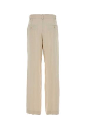 Isabel Marant Womens Cream Crepe Noanda Palazzo Pant Ecru Pantaloni