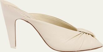 Chlo&eacute; 95mm Suzie Knotted Leather Mules