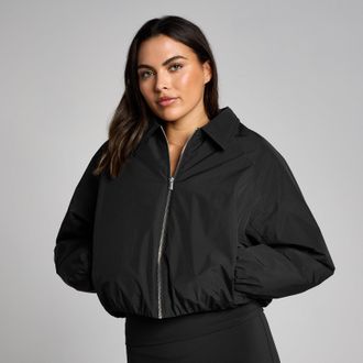 MyProtein Chaqueta con cremallera y cuello para mujer de MP - Negro - XS