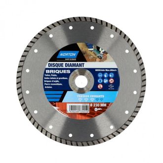Norton Disco De Diamante Segmentado Actual Para Ladrillo Diam.230 Mm
