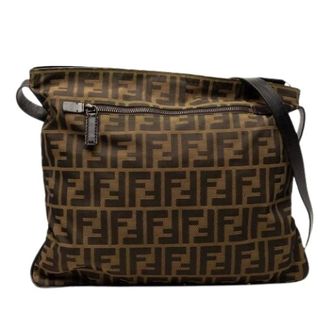 Fendi Pre-owned Canvas Crossbody Bag - Dames - Pre-owned - Bruin - Maat: ONE Size
