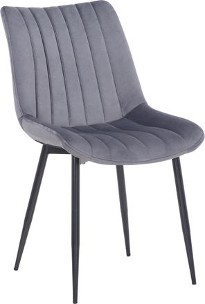Clp Silla De Comedor Rahden En Terciopelo Gris