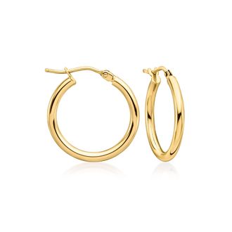 Ross-Simons Italian 2mm 14kt Yellow Gold Hoop Earrings