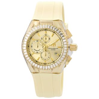 Technomarine Cruise Chronograph Quartz Crystal Gold Dial Mens Watch TM-121159